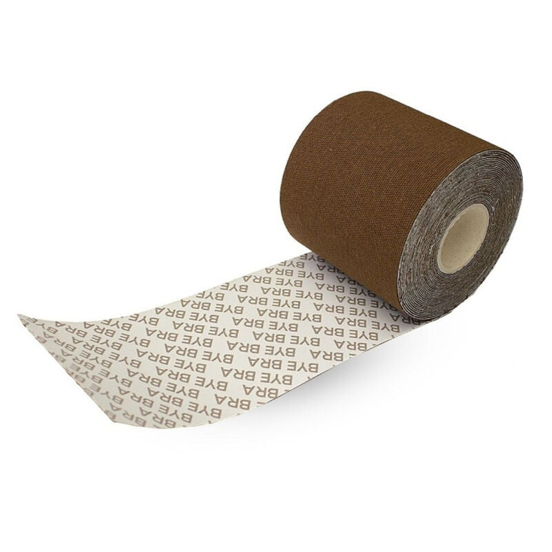 BYE-BRA - KÖRPERBAND 5 M X 6.5 CM + 3 PAAR NIPPELABDECKUNGEN BRAUN