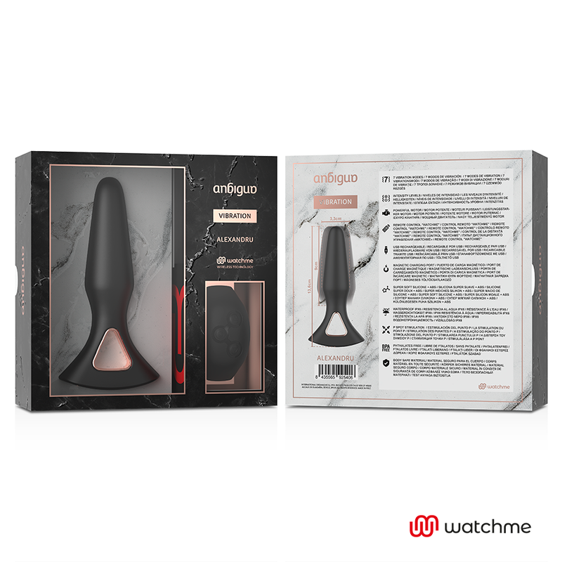 ANBIGUO - WATCHME VIBRATOR FERNBEDIENUNG ANALPLUG ALEXANDRU