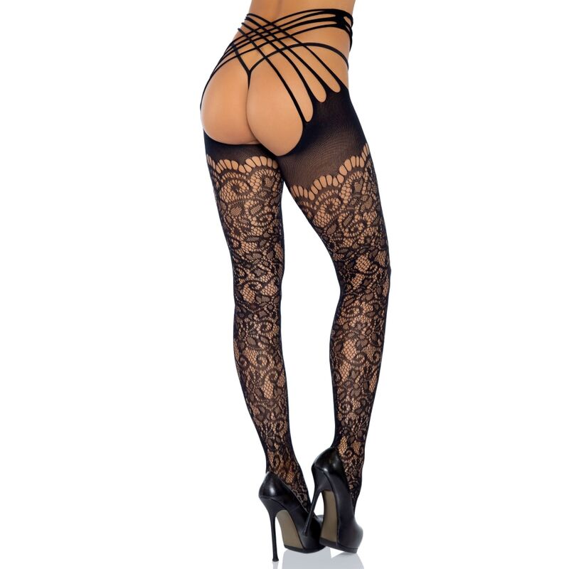 LEG AVENUE - STRUMPFHOSE OFFENER SCHRITT, EINHEITSGRÖSSE