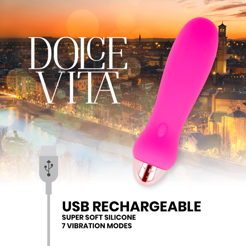 DOLCE VITA - WIEDERAUFLADBARER VIBRATOR CINQ ROSE 7 GESCHWINDIGKEITEN
