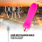 DOLCE VITA - WIEDERAUFLADBARER VIBRATOR CINQ ROSE 7 GESCHWINDIGKEITEN