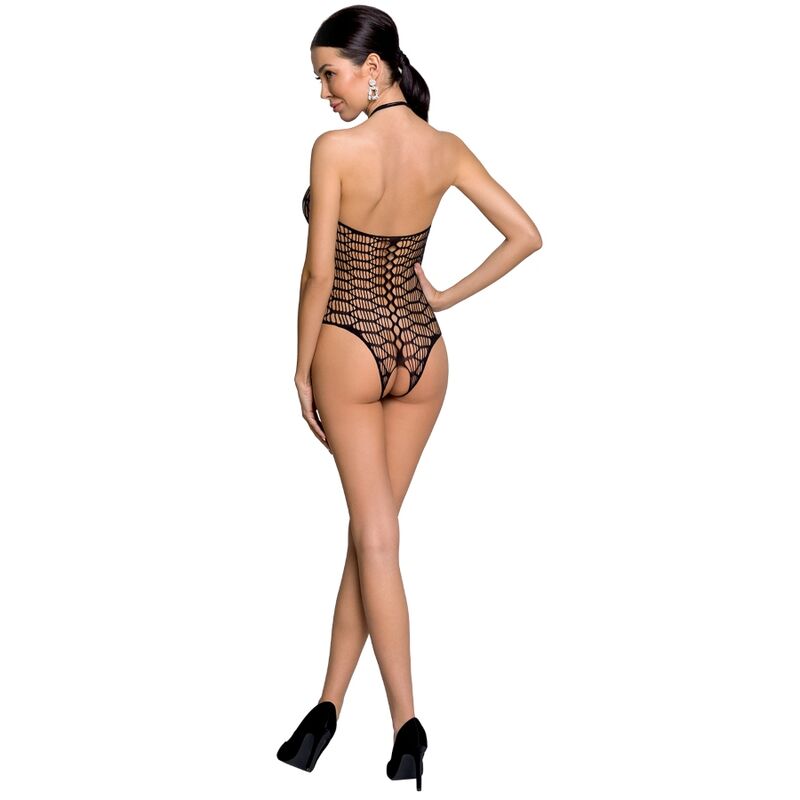 PASSION - DAMEN BS087 BODYSTOCKING SCHWARZ EINHEITSGRÖSSE