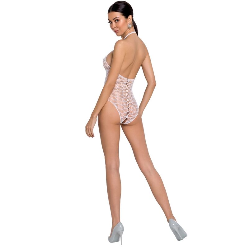 PASSION - DAMEN BS087 BODYSTOCKING WEISS EINHEITSGRÖSSE
