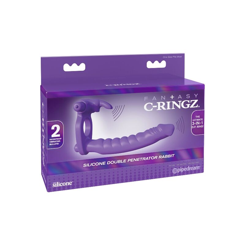 FANTASY C-RINGZ - SILIKON DOPPEL-VIBRATOR RABBIT