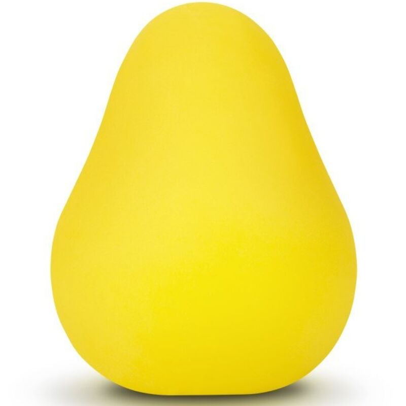 G-VIBE - GELBER, TEXTURIERTER, WIEDERVERWENDBARER MASTURBATOR IN EI-FORM