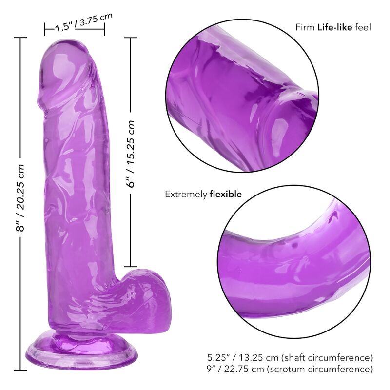 CALEXOTICS - KÖNIGLICHER DILDO VIOLETT 15,3 CM
