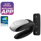 SATISFYER - VIBRATEUR PARTENAIRE DOUBLE FUN NOIR