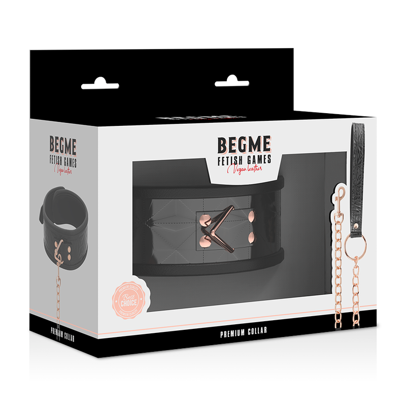 BEGME - BLACK EDITION PREMIUM VEGAN LEDERHALSKETTE