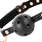 BEGME - BLACK EDITION BALL GAG VEGANES LEDER