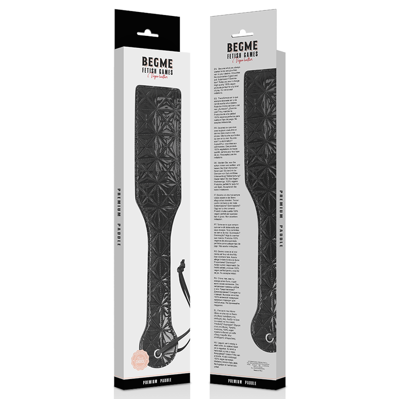 BEGME - VEGANES LEDER-PADDLE SCHWARZE EDITION