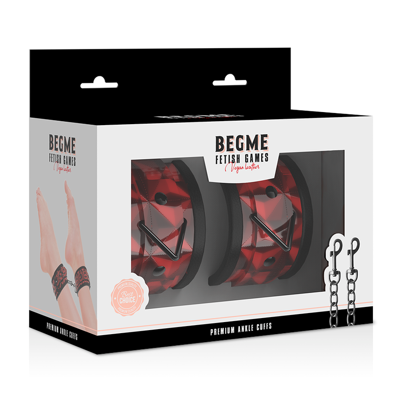BEGME - ROTE PREMIUM-FESSELN MIT NEOPRENFUTTER