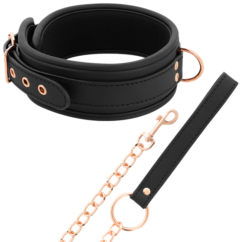 COQUETTE CHIC DESIRE - VEGANES HALSBAND AUS KUNSTLEDER MIT ARMBAND UND NEOPRENFUTTER
