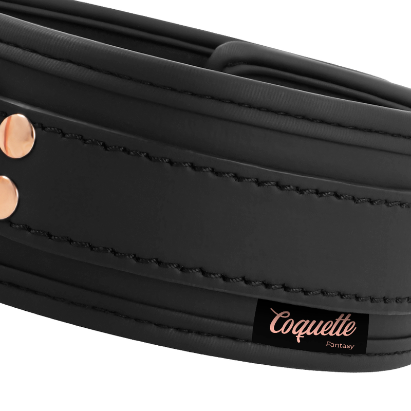 COQUETTE CHIC DESIRE - VEGANES HALSBAND AUS KUNSTLEDER MIT ARMBAND UND NEOPRENFUTTER