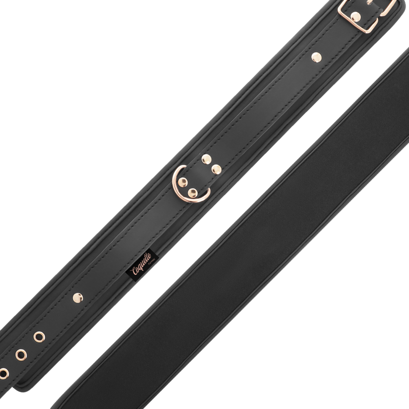 COQUETTE CHIC DESIRE - VEGANES HALSBAND AUS KUNSTLEDER MIT ARMBAND UND NEOPRENFUTTER