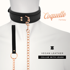 COQUETTE CHIC DESIRE - VEGANES HALSBAND AUS KUNSTLEDER MIT ARMBAND UND NEOPRENFUTTER
