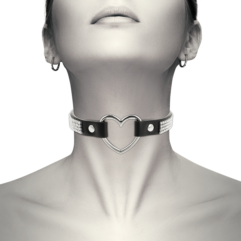 COQUETTE CHIC DESIRE - CHOKER AUS VEGANEM LEDER MIT HERZ