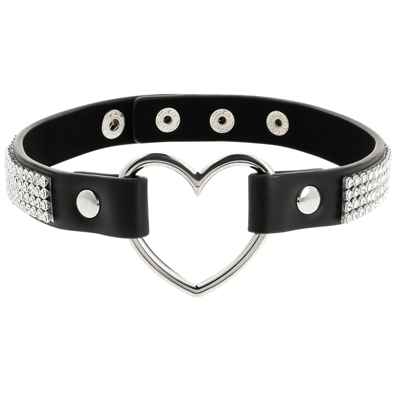 COQUETTE CHIC DESIRE - CHOKER AUS VEGANEM LEDER MIT HERZ
