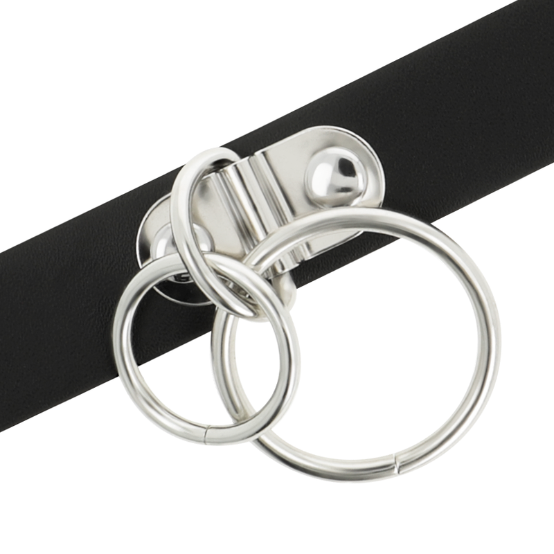 COQUETTE CHIC DESIRE – DOPPELRING-HALSBAND AUS VEGANEM LEDER