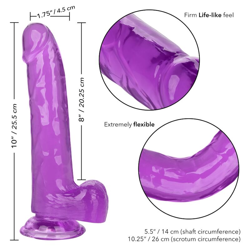 CALEXOTICS - KÖNIGLICHER DILDO 20.3 CM VIOLETT