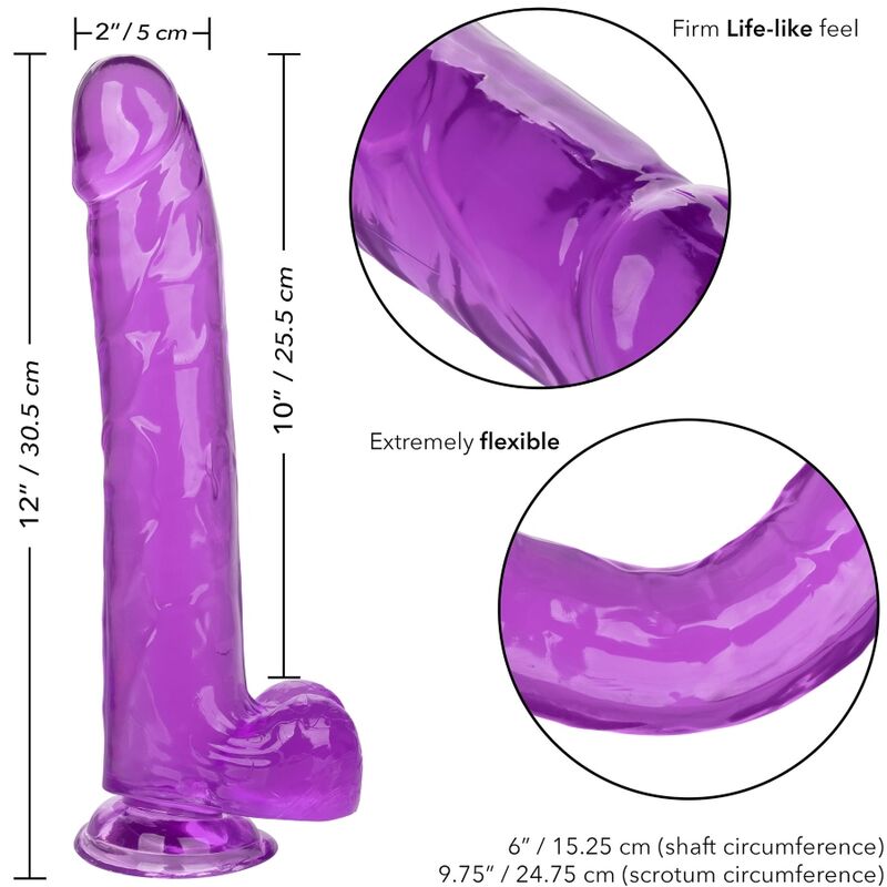 CALEXOTICS - KÖNIGLICHER DILDO VIOLETT 25,5 CM