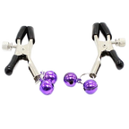 OHMAMA FETISH - Pinces à tétons AVEC CLOCHE LILAS