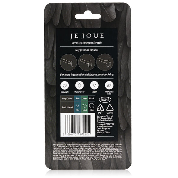 JE JOUE - PENISRING AUS SILIKON MAXIMALE VERLÄNGERUNG - SCHWARZ