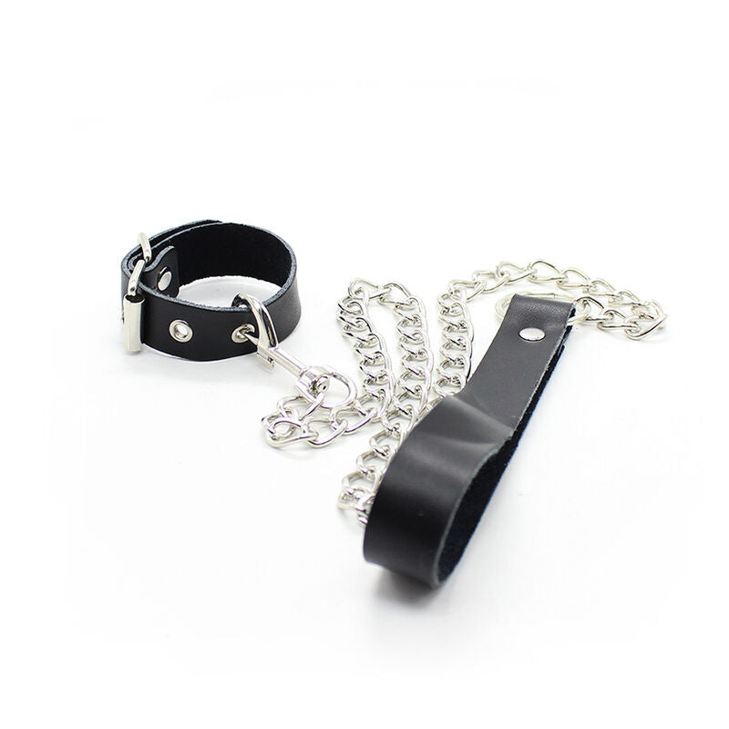 OHMAMA FETISH - PENIS-HALSKEtte UND LEDERARMBAND MIT METALLKETTE