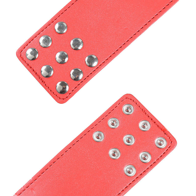 OHMAMA FETISH - ROTE HANDSCHELLEN MIT SCHNAPPARRETIERUNG
