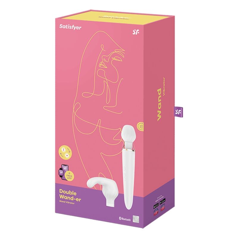 SATISFYER - STIMULATEUR DOUBLE WAND APP