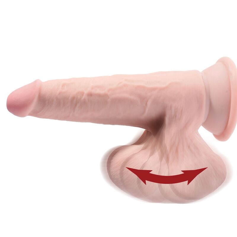 KING COCK - DILDO MIT HODEN 3D PLUS 24.5 CM HELLE HAUT