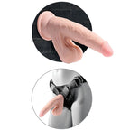 KING COCK - DILDO MIT HODEN 3D PLUS 24.5 CM HELLE HAUT