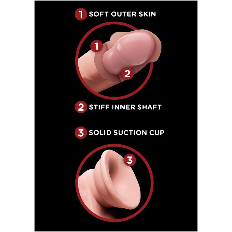 KING COCK - BALLES GODE 3D PLUS 15.2 CM HELLHAUT