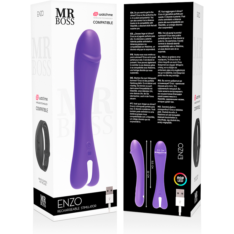 MR BOSS - ENZO VIBRATOR WATCHME DRAHTLOSE KOMPATIBLE TECHNOLOGIE