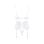 OBSESSIVE - CORSET ET STRING AMOR BLANCO S/M