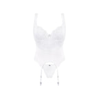 OBSESSIVE - CORSET ET STRING AMOR BLANCO S/M