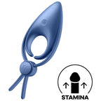 SATISFYER - VIBRATEUR  ANNEAU SNIPER BLEU