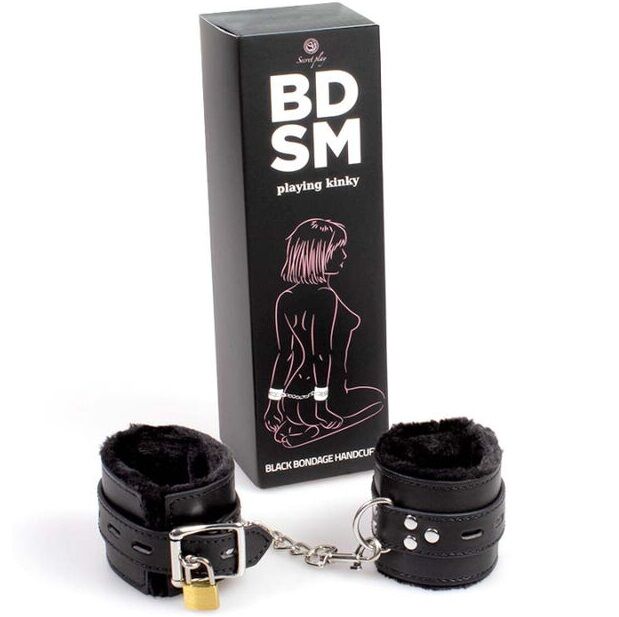 SECRETPLAY - BONDAGE HANDSCHELLEN SCHWARZ BDSM KOLLEKTION