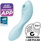 SATISFYER - APPLICATION STIMULATEUR ET VIBRATEUR CURVY TRINITY 5 BLANC