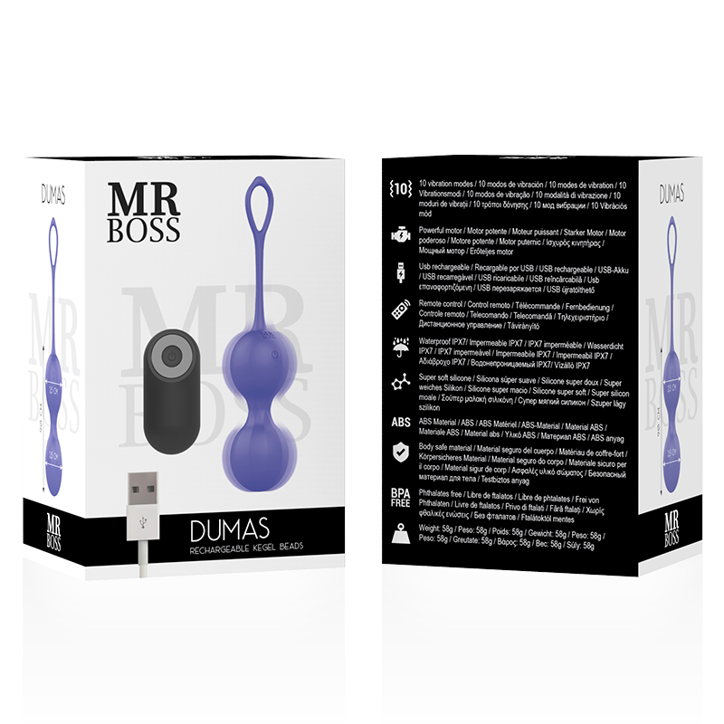 MR BOSS - DUMAS VIBRIERENDE KEGELKUGELN FERNGESTEUERT