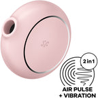 SATISFYER - STIMULATEUR ET VIBRATEUR DOUBLE AIR PULSE PRO TO GO 3 NOIR