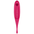 SATISFYER - STIMULATEUR ET VIBRATEUR TWIRLING PRO AIR PULSE ROUGE