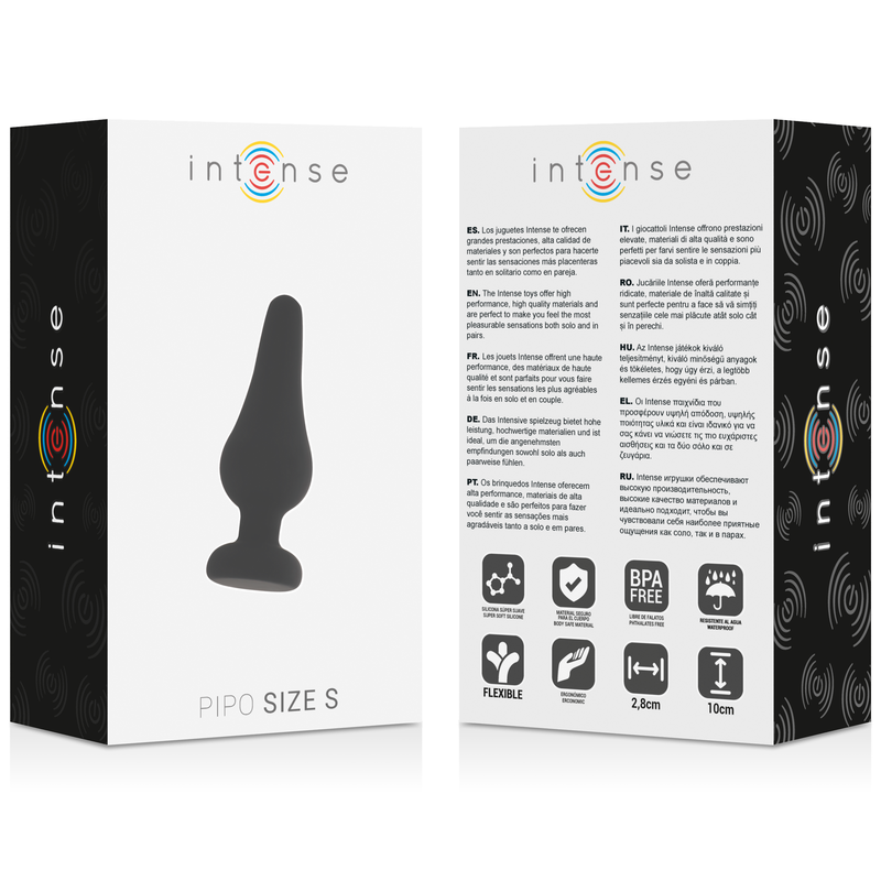 INTENSE - ANALPLUG PIPO S SILIKON SCHWARZ 9,8 CM