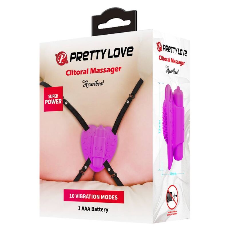 PRETTY LOVE - KLITORISSTIMULATOR HEARTBEAT 10 VIBRATIONSMODI LILA