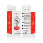 INTENSE - PLUG ANAL EN MÉTAL ALUMINIUM AVEC CRISTAL ROUGE TAILLE S