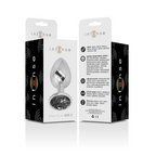 INTENSE - PLUG ANAL EN MÉTAL ALUMINIUM AVEC CRISTAL NOIR TAILLE S