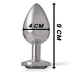 INTENSE - ALUMINIUM-METALL-ANALDOPFEN MIT SCHWARZEM GLAS, GRÖSSE L