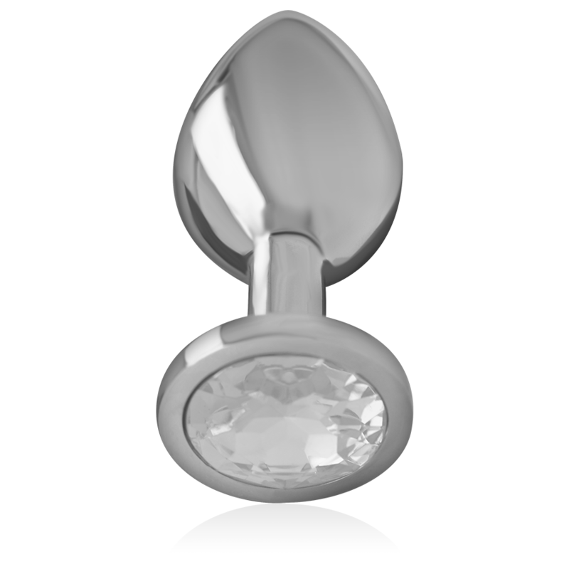 INTENSE - ANALPLUG AUS ALUMINIUM MIT SILBERKRISTALL GRÖSSE M
