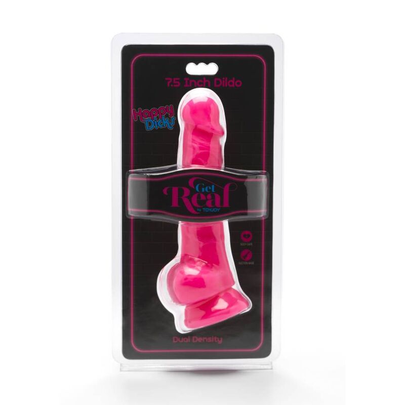 GET REAL - HAPPY DICKS 19 CM MIT ROSA HODEN