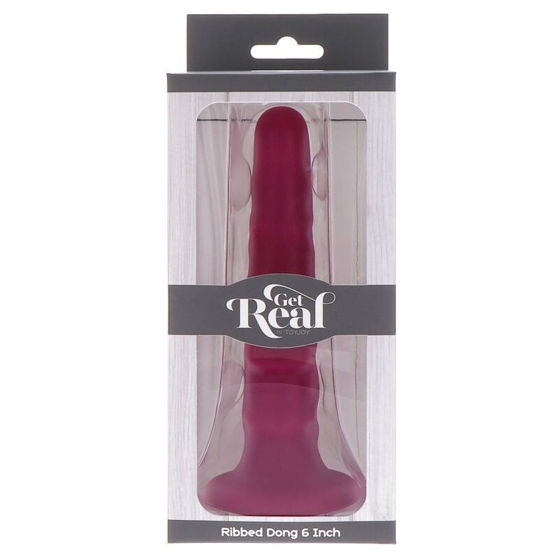 GET REAL - GERIPPTER DILDO 12 CM ROT