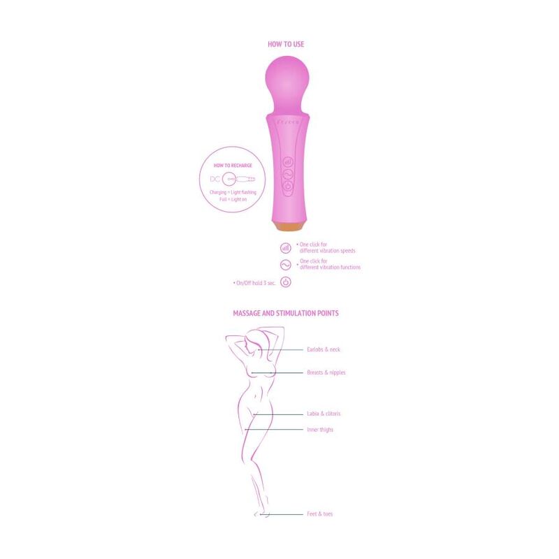 XOCOON - MINI VIRBO WAND  PERSONNELLE FUCHSIA